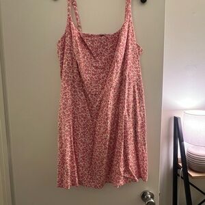 Floral Pink Sleeveless Dress